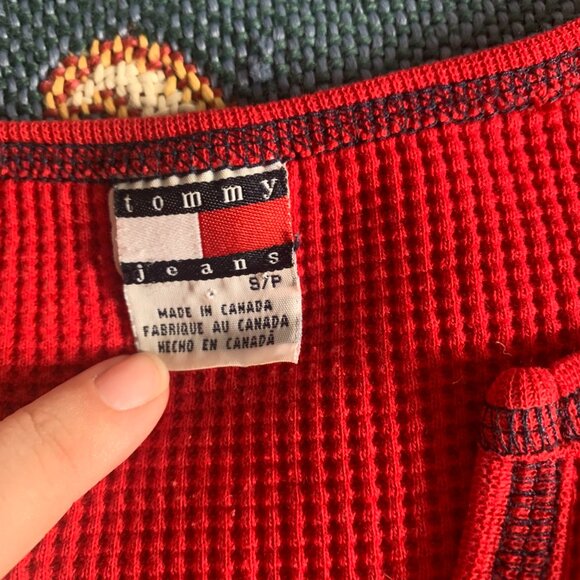 Red Tommy Hilfiger Long Sleeve Top - Picture 2 of 4